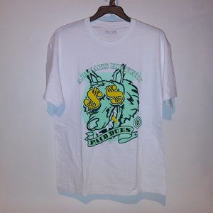 Paid Dues Mens T Shirt Always Hustlin White Mint Green Money Fox Short Sleeve Cr